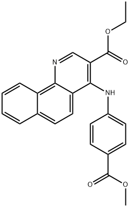 ethyl 4-[4-(methoxycarbonyl)anilino]benzo[h]quinoline-3-carboxylate Structure