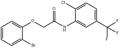 2-(2-bromophenoxy)-N-[2-chloro-5-(trifluoromethyl)phenyl]acetamide 结构式