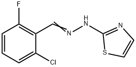 2-chloro-6-fluorobenzaldehyde 1,3-thiazol-2-ylhydrazone 结构式