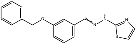 3-(benzyloxy)benzaldehyde 1,3-thiazol-2-ylhydrazone Structure