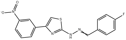 4-fluorobenzaldehyde (4-{3-nitrophenyl}-1,3-thiazol-2-yl)hydrazone Structure