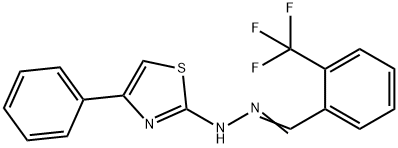 2-(trifluoromethyl)benzaldehyde (4-phenyl-1,3-thiazol-2-yl)hydrazone Structure