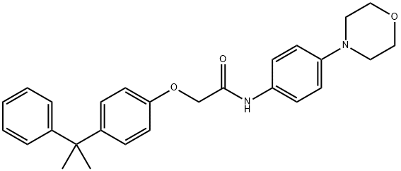 2-[4-(1-methyl-1-phenylethyl)phenoxy]-N-[4-(4-morpholinyl)phenyl]acetamide Structure