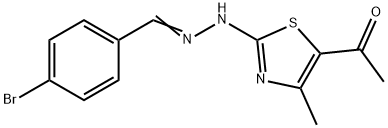 4-bromobenzaldehyde (5-acetyl-4-methyl-1,3-thiazol-2-yl)hydrazone Structure