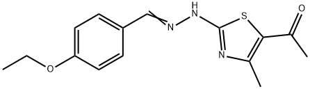 4-ethoxybenzaldehyde (5-acetyl-4-methyl-1,3-thiazol-2-yl)hydrazone Structure