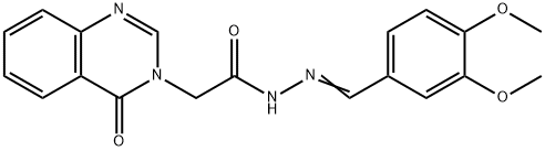 N'-(3,4-dimethoxybenzylidene)-2-(4-oxo-3(4H)-quinazolinyl)acetohydrazide Structure