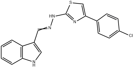 1H-indole-3-carbaldehyde [4-(4-chlorophenyl)-1,3-thiazol-2-yl]hydrazone Struktur