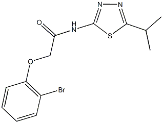 2-(2-bromophenoxy)-N-(5-isopropyl-1,3,4-thiadiazol-2-yl)acetamide Structure