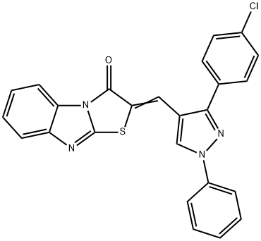 2-{[3-(4-chlorophenyl)-1-phenyl-1H-pyrazol-4-yl]methylene}[1,3]thiazolo[3,2-a]benzimidazol-3(2H)-one,307553-13-5,结构式