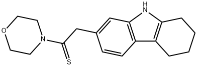 7-[2-(4-morpholinyl)-2-thioxoethyl]-2,3,4,9-tetrahydro-1H-carbazole 化学構造式