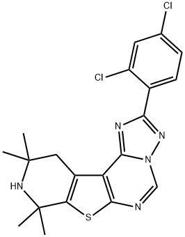 2-(2,4-dichlorophenyl)-8,8,10,10-tetramethyl-8,9,10,11-tetrahydropyrido[4',3':4,5]thieno[3,2-e][1,2,4]triazolo[1,5-c]pyrimidine|