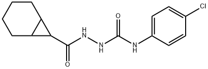 2-(bicyclo[4.1.0]hept-7-ylcarbonyl)-N-(4-chlorophenyl)hydrazinecarboxamide 结构式