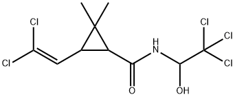 3-(2,2-dichlorovinyl)-2,2-dimethyl-N-(2,2,2-trichloro-1-hydroxyethyl)cyclopropanecarboxamide Structure