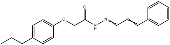 N'-(3-phenyl-2-propenylidene)-2-(4-propylphenoxy)acetohydrazide Structure