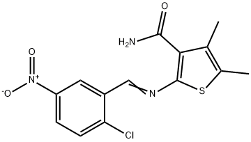 2-({2-chloro-5-nitrobenzylidene}amino)-4,5-dimethyl-3-thiophenecarboxamide|