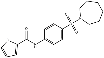 N-[4-(1-azepanylsulfonyl)phenyl]-2-furamide Structure