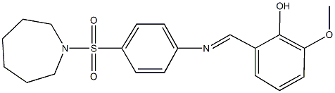 2-({[4-(1-azepanylsulfonyl)phenyl]imino}methyl)-6-methoxyphenol Structure