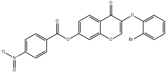 3-(2-bromophenoxy)-4-oxo-4H-chromen-7-yl 4-nitrobenzoate,308299-28-7,结构式
