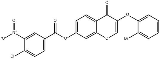 308299-30-1 3-(2-bromophenoxy)-4-oxo-4H-chromen-7-yl 4-chloro-3-nitrobenzoate