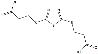 3-({5-[(2-carboxyethyl)sulfanyl]-1,3,4-thiadiazol-2-yl}sulfanyl)propanoic acid Structure