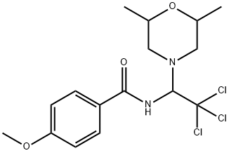 4-methoxy-N-[2,2,2-trichloro-1-(2,6-dimethyl-4-morpholinyl)ethyl]benzamide 结构式