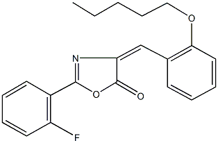 2-(2-fluorophenyl)-4-[2-(pentyloxy)benzylidene]-1,3-oxazol-5(4H)-one 结构式
