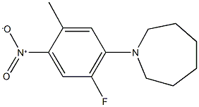 1-{2-fluoro-4-nitro-5-methylphenyl}azepane Struktur