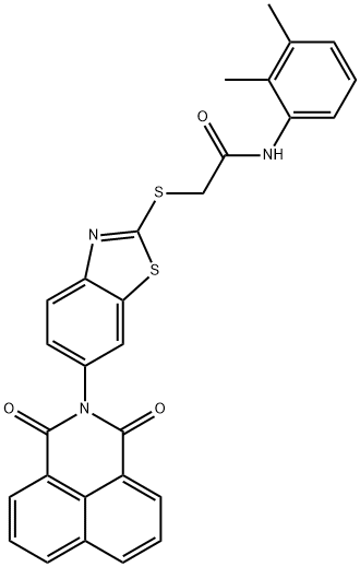 N-(2,3-dimethylphenyl)-2-{[6-(1,3-dioxo-1H-benzo[de]isoquinolin-2(3H)-yl)-1,3-benzothiazol-2-yl]sulfanyl}acetamide Structure