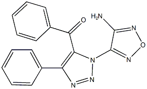 [1-(4-amino-1,2,5-oxadiazol-3-yl)-4-phenyl-1H-1,2,3-triazol-5-yl](phenyl)methanone Struktur