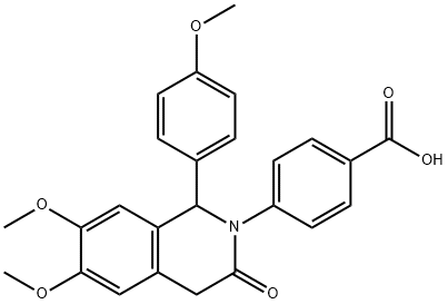 4-(6,7-dimethoxy-1-(4-methoxyphenyl)-3-oxo-3,4-dihydro-2(1H)-isoquinolinyl)benzoic acid,309271-72-5,结构式