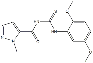 N-(2,5-dimethoxyphenyl)-N'-[(1-methyl-1H-pyrazol-5-yl)carbonyl]thiourea 化学構造式