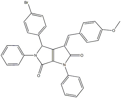 4-(4-bromophenyl)-3-(4-methoxybenzylidene)-1,5-diphenyl-1,3,4,5-tetrahydropyrrolo[3,4-b]pyrrole-2,6-dione Structure