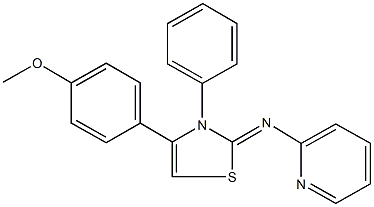 N-(4-(4-methoxyphenyl)-3-phenyl-1,3-thiazol-2(3H)-ylidene)-N-(2-pyridinyl)amine Structure