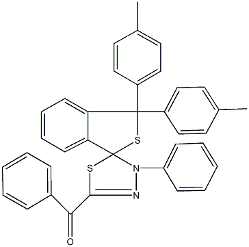 phenyl{1,1-bis(4-methylphenyl)-4'-phenyl-1,3,4',5'-tetrahydrospiro(2-benzothiophene-3,5'-[1,3,4]-thiadiazole)-2'-yl}methanone Structure