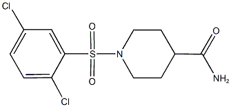 1-[(2,5-dichlorophenyl)sulfonyl]-4-piperidinecarboxamide 化学構造式