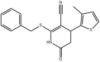 309280-02-2 2-(benzylsulfanyl)-4-(3-methyl-2-thienyl)-6-oxo-1,4,5,6-tetrahydro-3-pyridinecarbonitrile