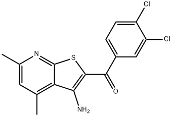 (3-amino-4,6-dimethylthieno[2,3-b]pyridin-2-yl)(3,4-dichlorophenyl)methanone Structure