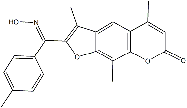 2-[(hydroxyimino)(4-methylphenyl)methyl]-3,5,9-trimethyl-7H-furo[3,2-g]chromen-7-one,309280-86-2,结构式
