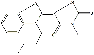 5-(3-butyl-1,3-benzothiazol-2(3H)-ylidene)-3-methyl-2-thioxo-1,3-thiazolidin-4-one,309281-90-1,结构式