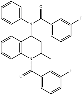 3-fluoro-N-[1-(3-fluorobenzoyl)-2-methyl-1,2,3,4-tetrahydro-4-quinolinyl]-N-phenylbenzamide Structure