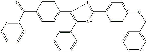 (4-{2-[4-(benzyloxy)phenyl]-5-phenyl-1H-imidazol-4-yl}phenyl)(phenyl)methanone,309285-58-3,结构式