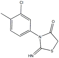 3-(3-chloro-4-methylphenyl)-2-imino-1,3-thiazolidin-4-one Struktur