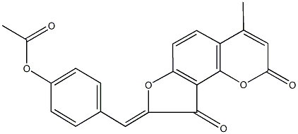 4-[(4-methyl-2,9-dioxo-2H-furo[2,3-h]chromen-8(9H)-ylidene)methyl]phenyl acetate|