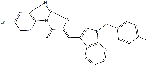 309289-41-6 7-bromo-2-{[1-(4-chlorobenzyl)-1H-indol-3-yl]methylene}[1,3]thiazolo[2',3':2,3]imidazo[4,5-b]pyridin-3(2H)-one