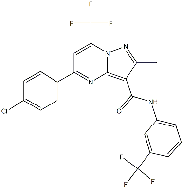 309291-75-6 5-(4-chlorophenyl)-2-methyl-7-(trifluoromethyl)-N-[3-(trifluoromethyl)phenyl]pyrazolo[1,5-a]pyrimidine-3-carboxamide