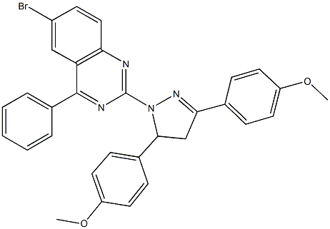 309292-90-8 2-[3,5-bis(4-methoxyphenyl)-4,5-dihydro-1H-pyrazol-1-yl]-6-bromo-4-phenylquinazoline