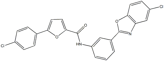 N-[3-(5-chloro-1,3-benzoxazol-2-yl)phenyl]-5-(4-chlorophenyl)furan-2-carboxamide Structure