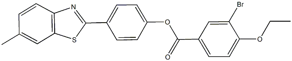 4-(6-methyl-1,3-benzothiazol-2-yl)phenyl 3-bromo-4-(ethyloxy)benzoate 结构式