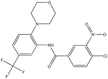 4-chloro-3-nitro-N-[2-(4-morpholinyl)-5-(trifluoromethyl)phenyl]benzamide 结构式