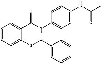 N-[4-(acetylamino)phenyl]-2-(benzylsulfanyl)benzamide Structure